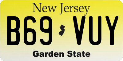 NJ license plate B69VUY
