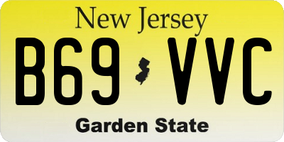 NJ license plate B69VVC