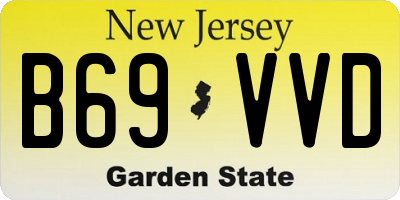 NJ license plate B69VVD
