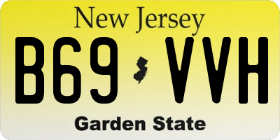 NJ license plate B69VVH