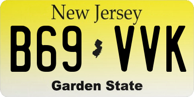 NJ license plate B69VVK