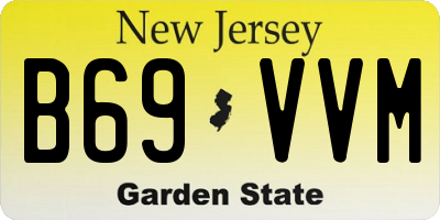 NJ license plate B69VVM