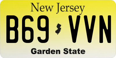 NJ license plate B69VVN