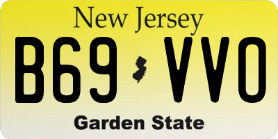 NJ license plate B69VVO