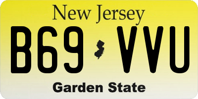 NJ license plate B69VVU