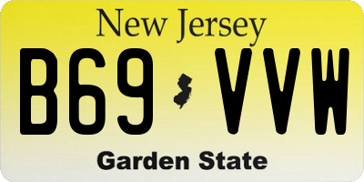 NJ license plate B69VVW