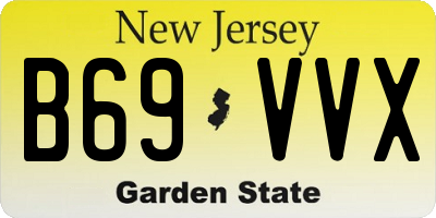 NJ license plate B69VVX