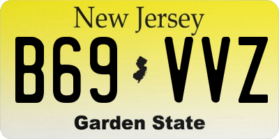 NJ license plate B69VVZ