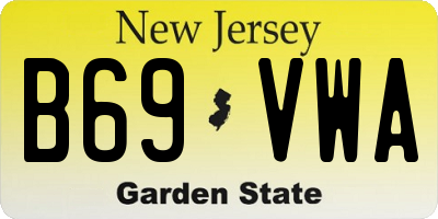 NJ license plate B69VWA