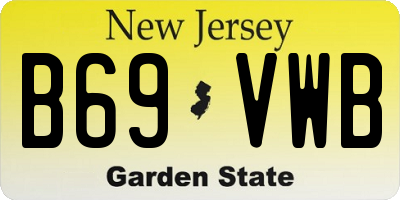 NJ license plate B69VWB