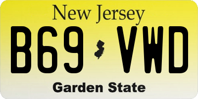 NJ license plate B69VWD