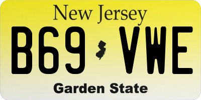 NJ license plate B69VWE