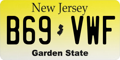 NJ license plate B69VWF