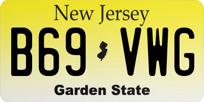 NJ license plate B69VWG