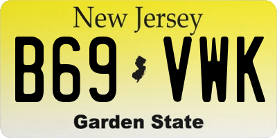 NJ license plate B69VWK