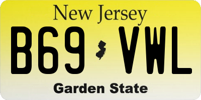 NJ license plate B69VWL