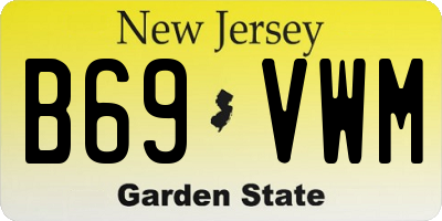 NJ license plate B69VWM