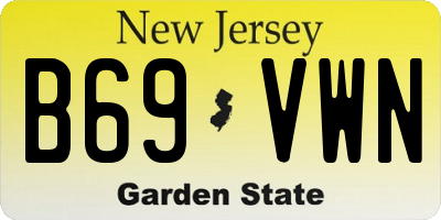NJ license plate B69VWN