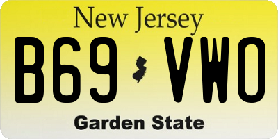 NJ license plate B69VWO