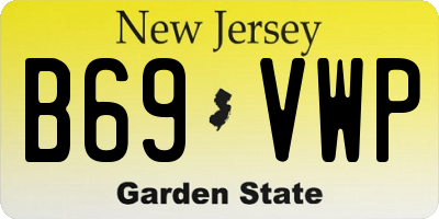 NJ license plate B69VWP