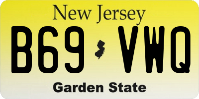 NJ license plate B69VWQ