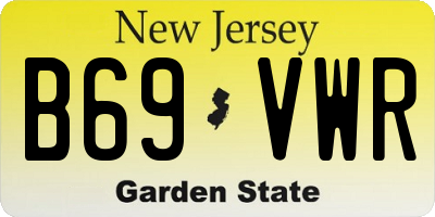 NJ license plate B69VWR