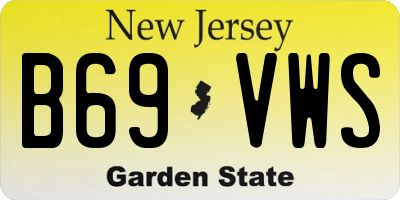 NJ license plate B69VWS