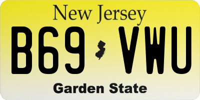 NJ license plate B69VWU