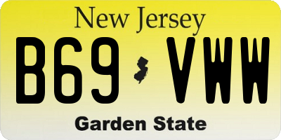 NJ license plate B69VWW