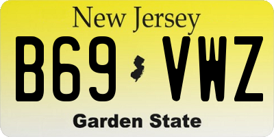 NJ license plate B69VWZ