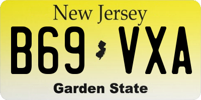 NJ license plate B69VXA