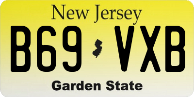 NJ license plate B69VXB