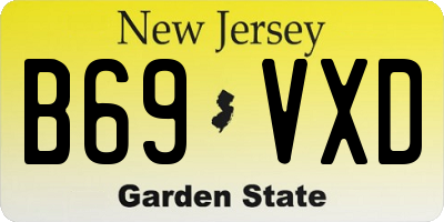 NJ license plate B69VXD