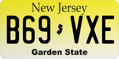 NJ license plate B69VXE