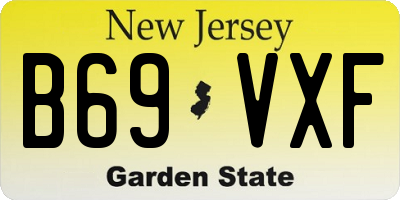 NJ license plate B69VXF
