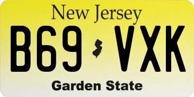 NJ license plate B69VXK