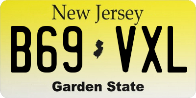 NJ license plate B69VXL