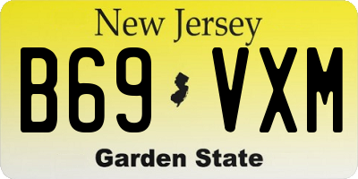 NJ license plate B69VXM