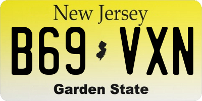 NJ license plate B69VXN
