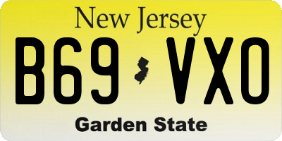NJ license plate B69VXO