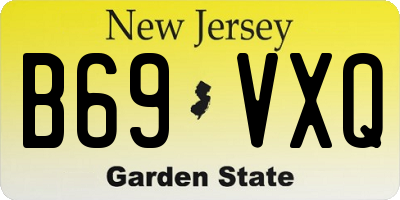 NJ license plate B69VXQ