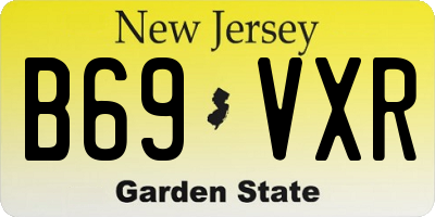 NJ license plate B69VXR
