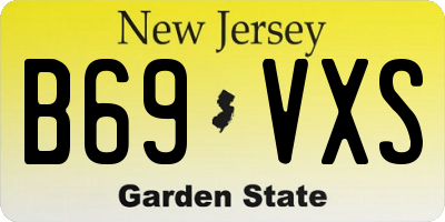 NJ license plate B69VXS