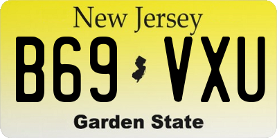 NJ license plate B69VXU