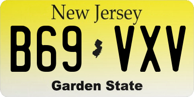 NJ license plate B69VXV