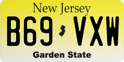 NJ license plate B69VXW