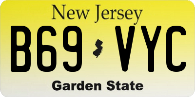 NJ license plate B69VYC