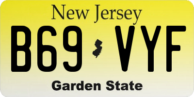 NJ license plate B69VYF