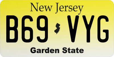 NJ license plate B69VYG