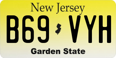 NJ license plate B69VYH